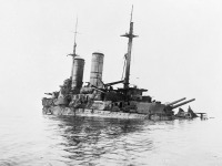 Октябрь 1917 года. Линейный корабль российского флота Слава